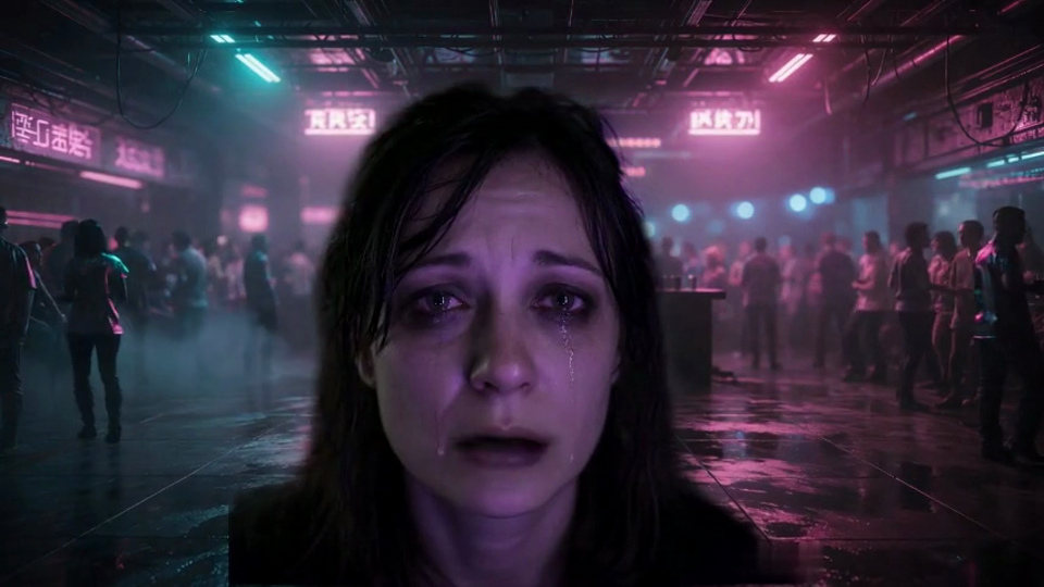 The partner, composited into a crowded club